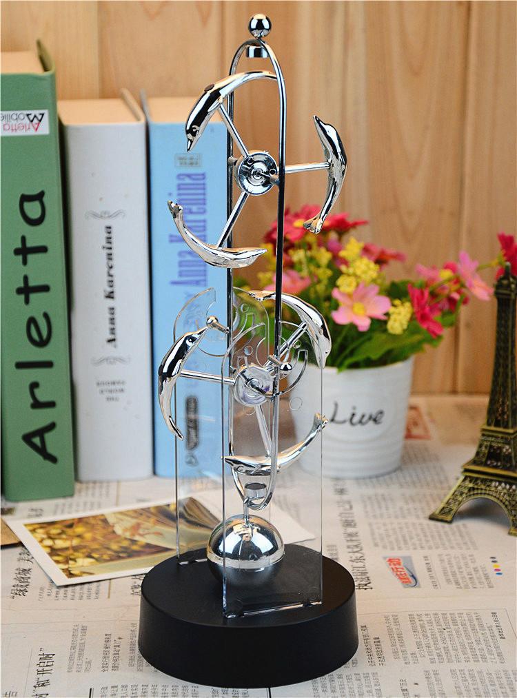 Premium Electric Double-Wheel Perpetual Motion Chaos Pendulum, Magnetic Rotating Swing, Science Gift & Home Desktop Ornament
