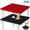 2Pcs Square Fitted Tablecloth Soft Square Fitted Table Cover with Elastic Strap Minimalist Square Tabletop Cover Removable Card