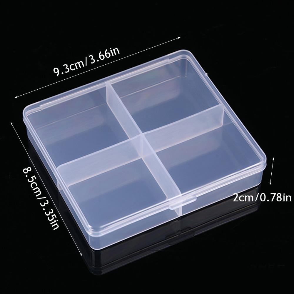 3 Slots Transparent Storage Box Simple Hairpin Jewelry Case Mini Boxes Packaging Case Pratical Plastic Storage Box