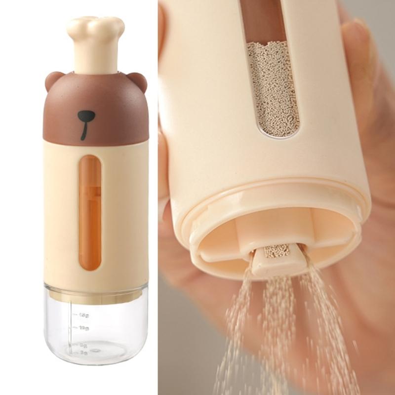 Space Saving Kitchen Spice Dispenser Press Type Portion Control Sealed Lid Food Safe Storage For Baking Seasonings