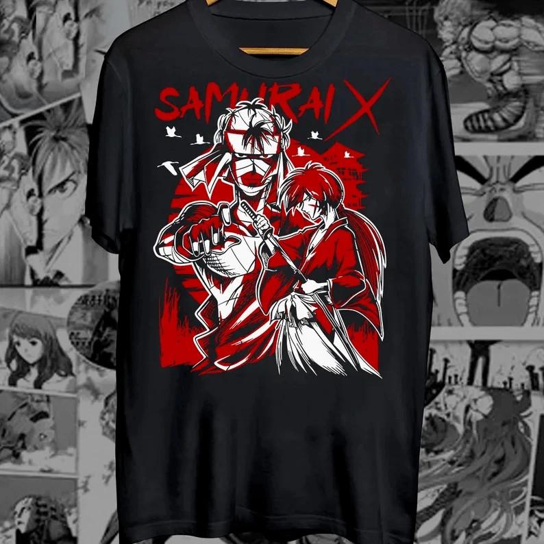 

Himura Kenshin Shirt,Rurouni Kenshin,samura wbr/ i,anime,manga T-Shirt Black Unisex T-Shirt M