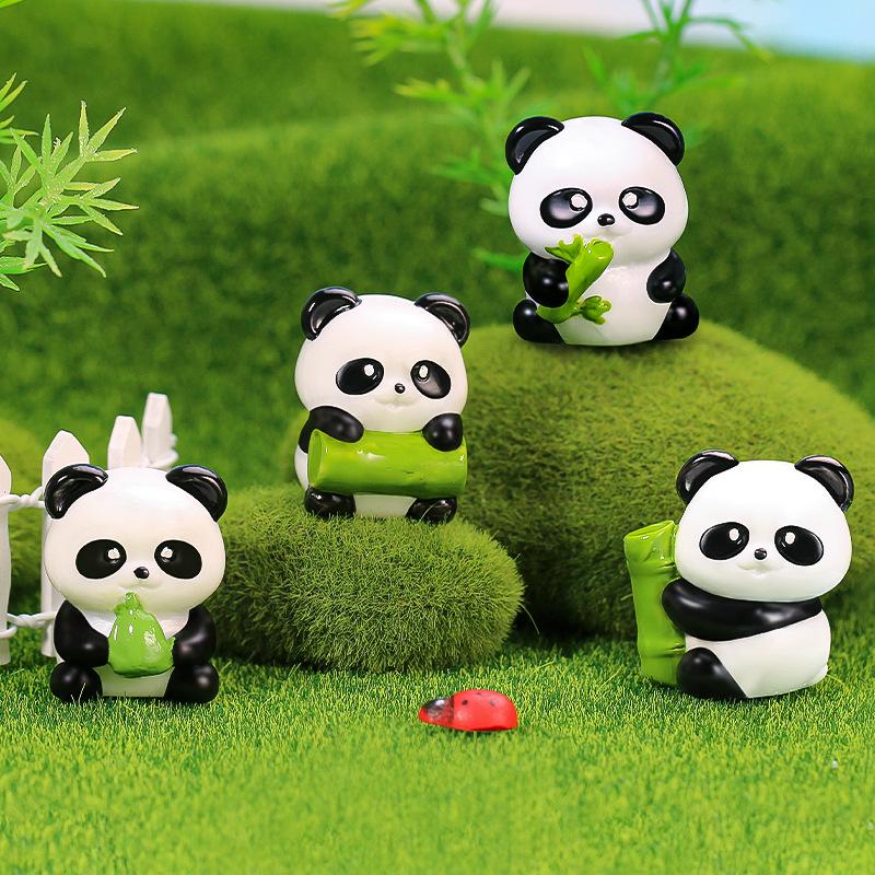 Cartoon Panda Healing Style Figurine: Children's Bedroom or Living Room Ornament, Perfect Birthday Gift