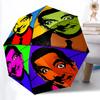 1 Stück Herr. Bean Pop Art Automatischer Öffnungs-/Schließschirm Faltbarer Regenschirm, Tragbarer Kompakter Reiseschirm, Geschenk für Männer & Frauen y07