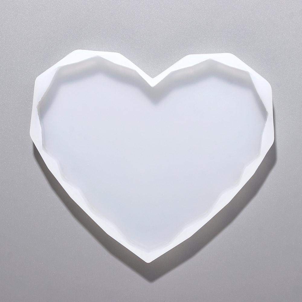 Mats  Edge Placemat Heart Shaped Coaster Mold Pad Clay Tools Tray Mould Resin Casting Mold