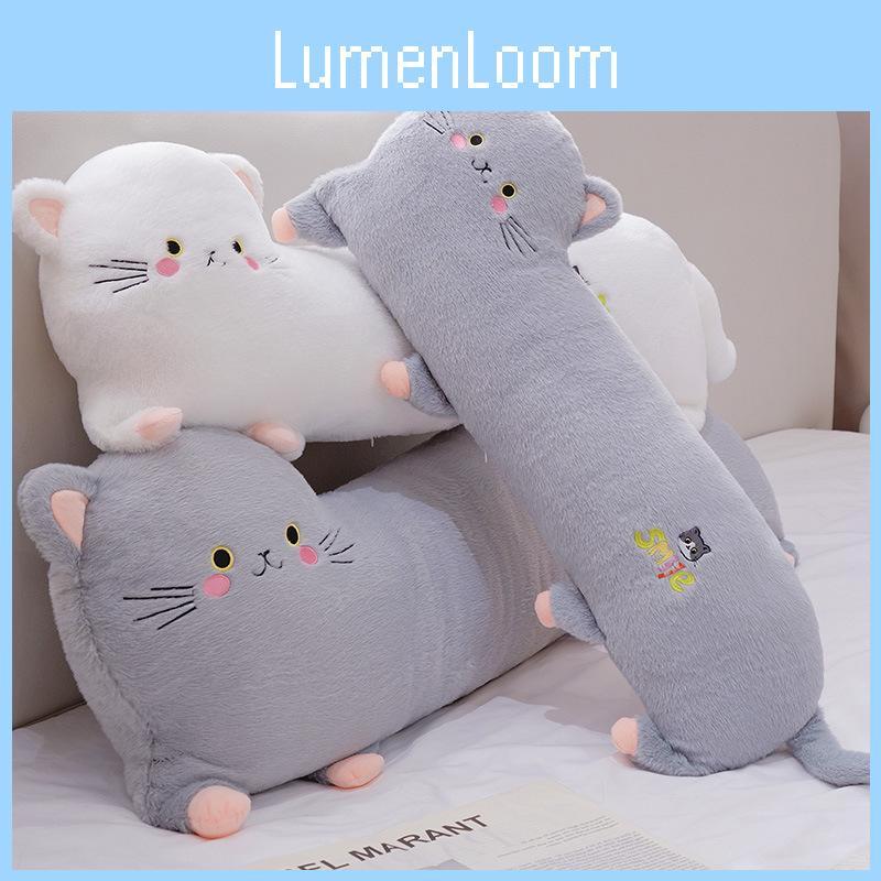 Plush Cat Cartoon Toy Stuffed Doll Sleeping Bed Headrest Decoration Gift Kids