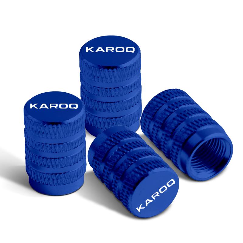 BYCP2 4pcs For Skoda Karoq Badge VRS Sport Line Car Wheel Tire Valve Caps Tyre Stem Covers Accessories Styling