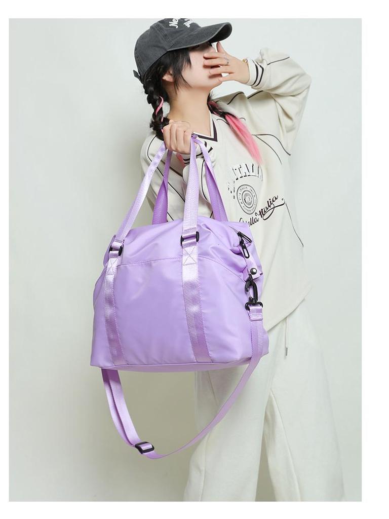 Bolsa de viaje de nailon de gran capacidad.: Bolso de mano a prueba de salpicaduras, Separación seco/húmedo, Maternidad y Yoga