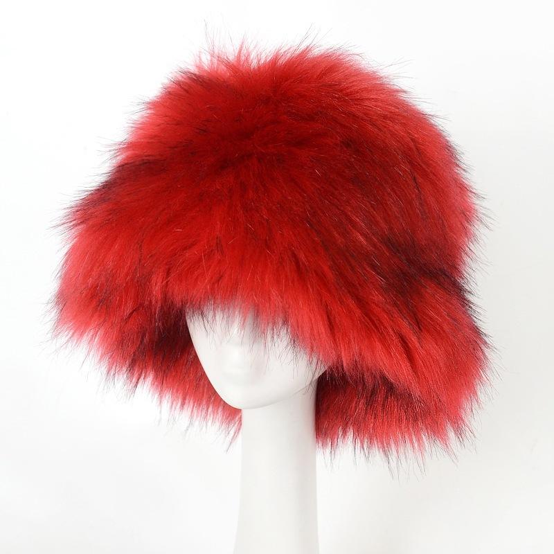 Stylish Faux Fox Fur Hat - Premium Women's Autumn/winter Fluffy Bucket Hat - High-end Plush Hat