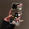 Cute Flowers Mirror Acrylic Soft Phone Case For iPhone 17 Pro Max 16 15 14 13 12 11 Pro 17 Air XS X XR 7 8 Plus Bumper Cover