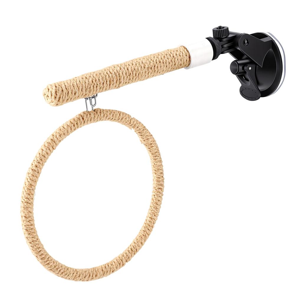Bird Window Perch Suction Cup Shower Perch Stand with Swing for Small Medium Birds