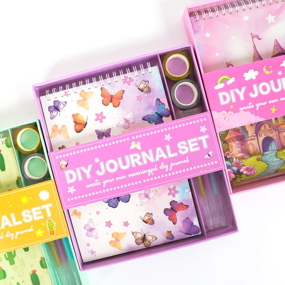 Kinder DIY Tagebuch Set Scrapbooking Sticker Tagebuch Bastelset Geschenkbox Kreatives Notizbuch Zubehör