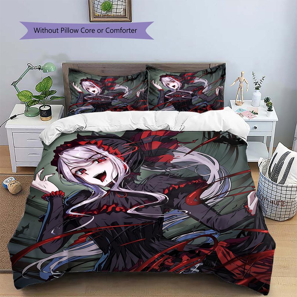 Vampire Schoolgirl  Pattern Bedding Quilt Set  Home Decoration  Gift (1 * duvet cover + 2 * pillowcase  without core)