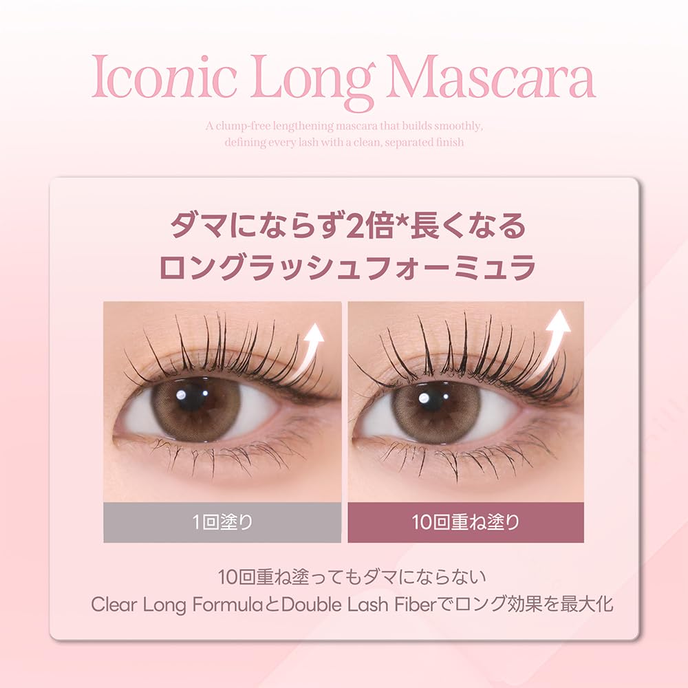 Milk Touch Iconic Mascara Waterproof Fiber (Long) Curl-Keeping