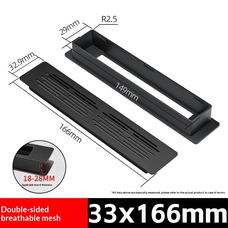 

Aluminum Alloy/Plastic Cabinet Breather Hole Cover Rectangle Breathable Mesh Ventilator Grille Cover 30Mm Wide A2