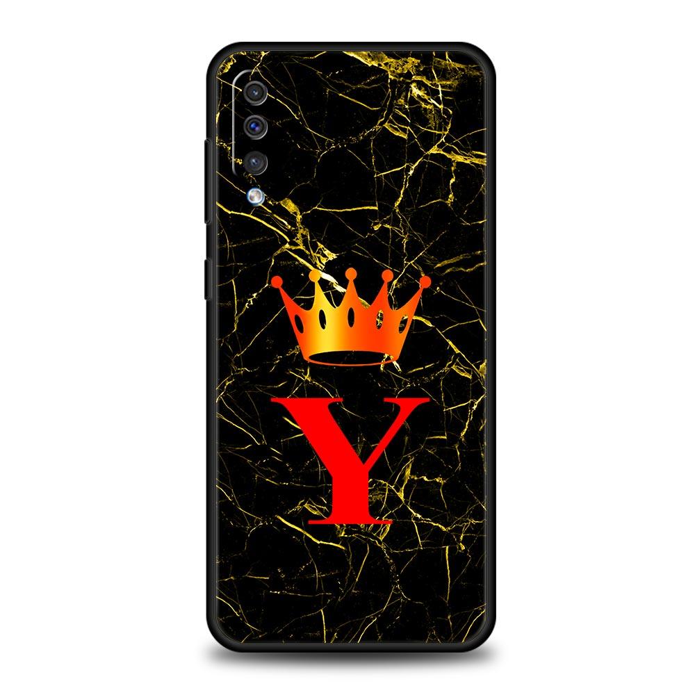 Marble Letter Phone Case for Samsung Galaxy A56 A36 A26 A16 A34 A24 A42 A22 A20 A12 A40 A30 A10 5G Soft TPU Cover Shell Fundas