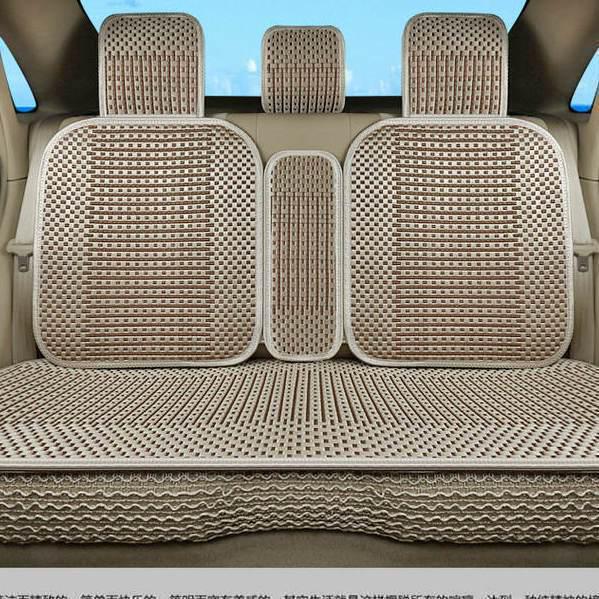 Universal Four Seasons Ice Silk Car Seat Cover - Breathable, Full Wrap, Fits Single, Five, or Seven Seats