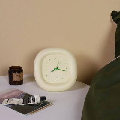 1pcs Light Yellow Wall Clock Silent Hanging Watch Children Room Clock Decor for Study Wall Home Living Room Decoration Gifts