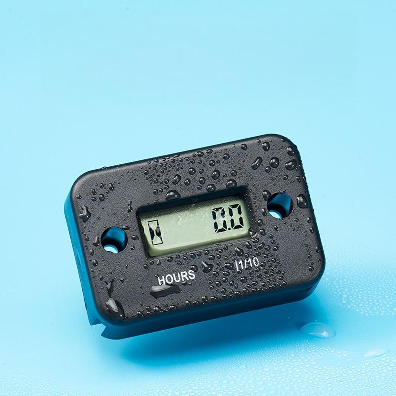 1 Set Motorcycle Engine Working Hour Meter Inductive Timer Lcd Display Digital Time Gause For Atv Boat Moto Instrument
