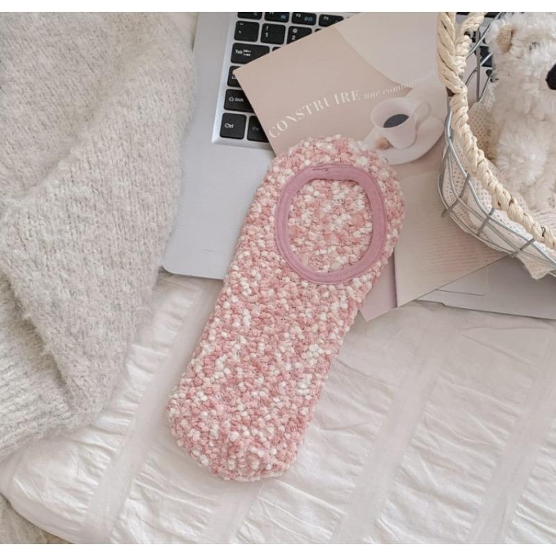 Autumn and Winter Dot-yarn Shallow-mouthed Women's Socks, Anti-slip, Thickened and Warm Home Yoga Socks, Large-sized Floor Socks