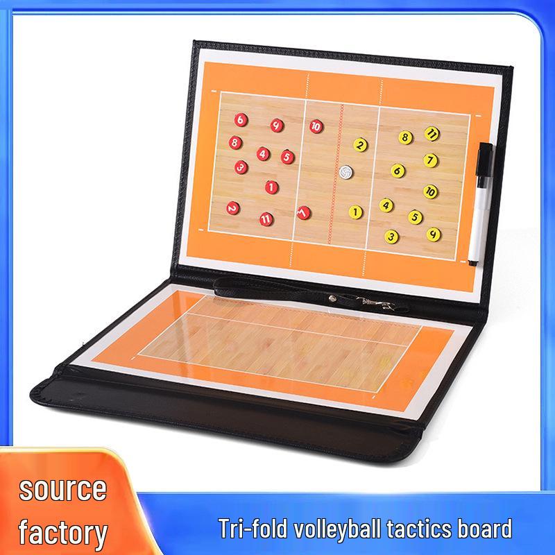 

2.5-Fold Leather Volleyball Tactical Board Coaching Diagram Board