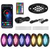RGB Auto Unterbodenbeleuchtung, Mehrfarbiges LED Unterboden Rock Light Kit, 8 Pods Akzentbeleuchtung mit Telefon-App, Fernbedienung