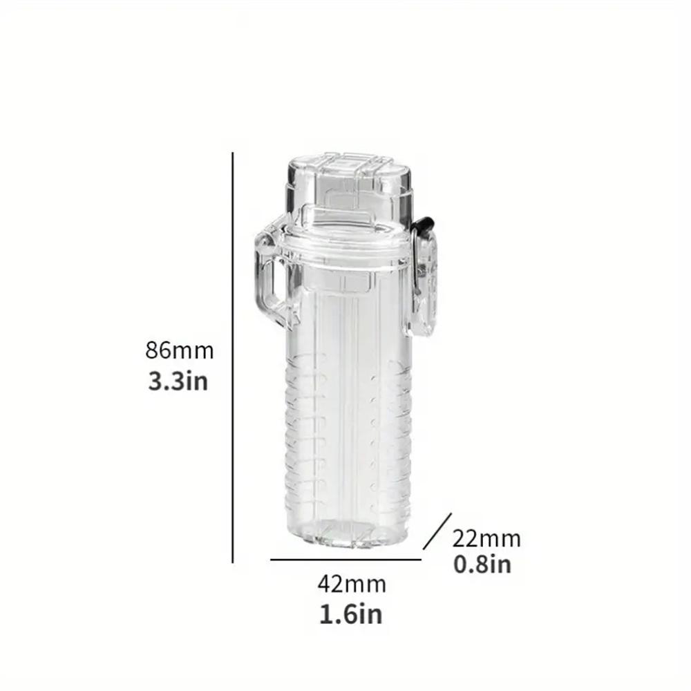 1pcs Stylish And Durable Transparent Waterproof Clear Cigarette Case Box Neck-Hung Portable Plastic Lipstick Lighter Card Storag