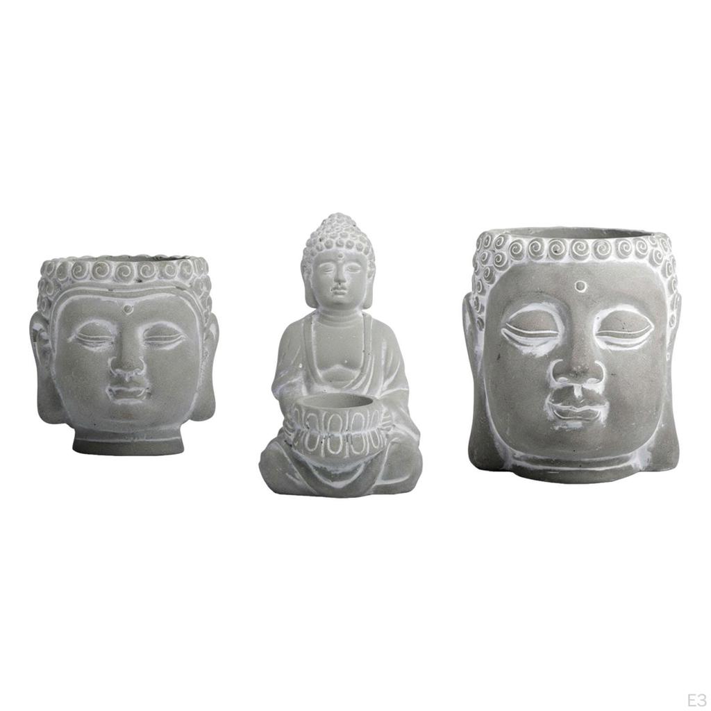 Buddha Flower Pot Original Resin Planter with Drainage Hole And Realistic Appearance for Gift Table