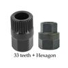 Nagelneues Hexagon-Entfernungswerkzeug 33 Zähne Werkzeugzubehör Hohe Qualität Heißer Verkauf Zuverlässiger Ersatz für Toyota