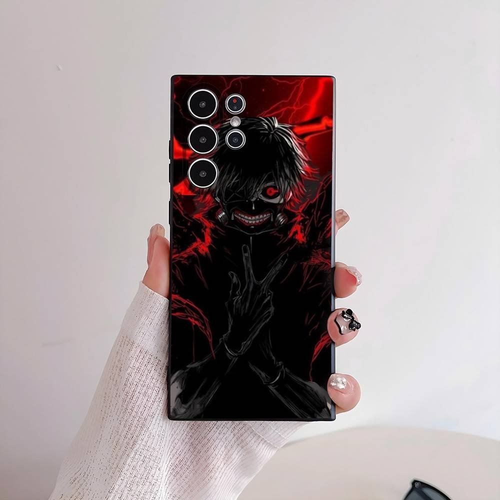 Anime T-Tokyo G-Ghoul Kaneki Phone Case For Samsung Galaxy S25 S24 S22 S23 Ultra S21 S20 Plus Frosted Non-Slip Full Soft Cover