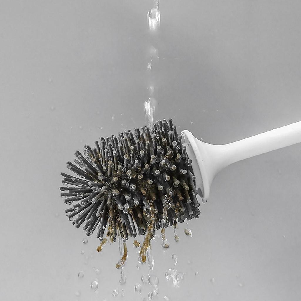 Toilet Brush Holder Set For Bathroom Silicone Bowl Brush Toilet Brush