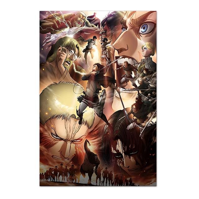 Anime Attack Titan Poster Levi Allen Mikasa Character Home Wall Art Canvas Painting Printing Pictures Bedroom