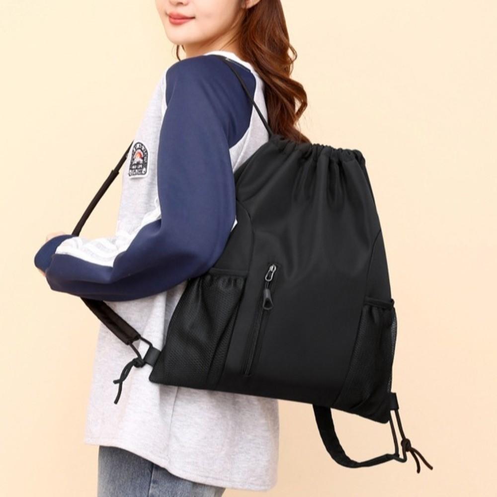 Large Capacity Gym Bag Lightweight Student School Bag Fashion Drawstring Backpack  Gym