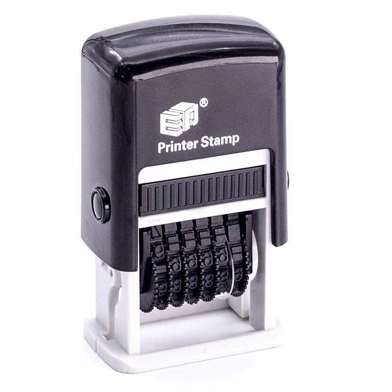 Verstellbarer 3mm Digitalstempel: Selbstfärbender, Klappdeckel-Rollenstempel mit automatischer Ölung und anpassbarer Nummernkodierung