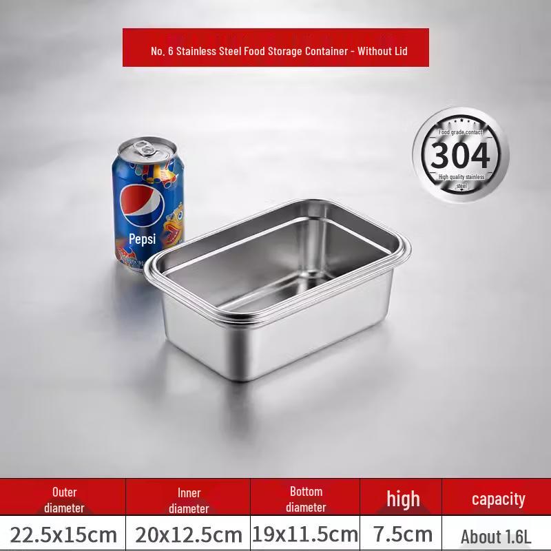 Food Grade 304 Stainless Steel Sealed Food Container