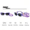 Fashionable Cat Eye Purple Chain Trendy Y2k Style Women's Sunglasses Suitable for Party Street Wear
