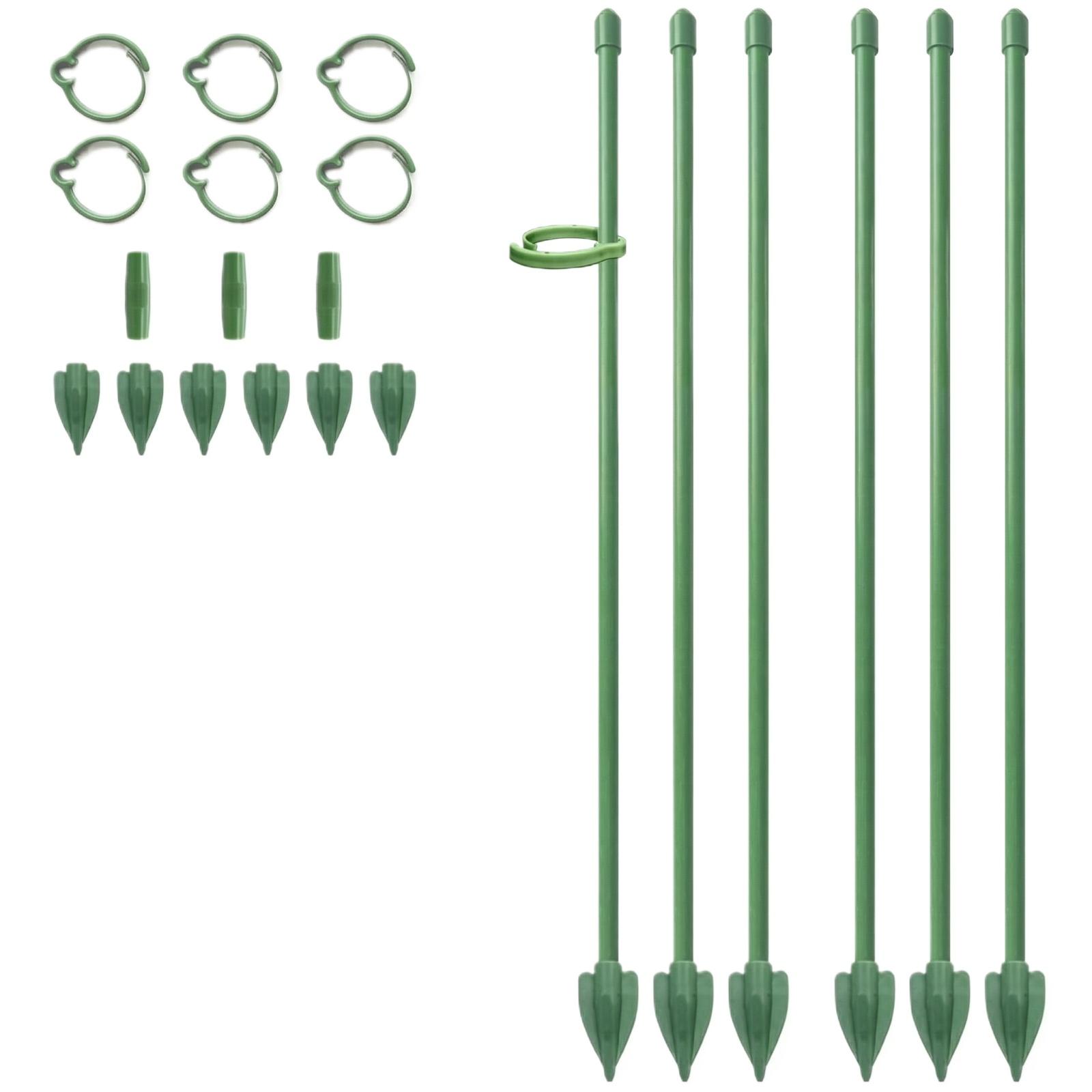 

12-inch Plant Support Pole With Clips, Height Adjustable, Suitable For Indoor Monstera Deliciosa, Tomatoes, And Other Potted Plants And Flowers. One Size