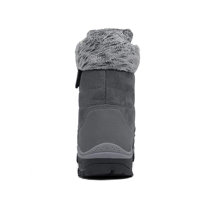 Womens Warm Plus Velvet High Top Snow Boots Non Slip Mountaineering Skiing Outdoor Casual Flat Boots