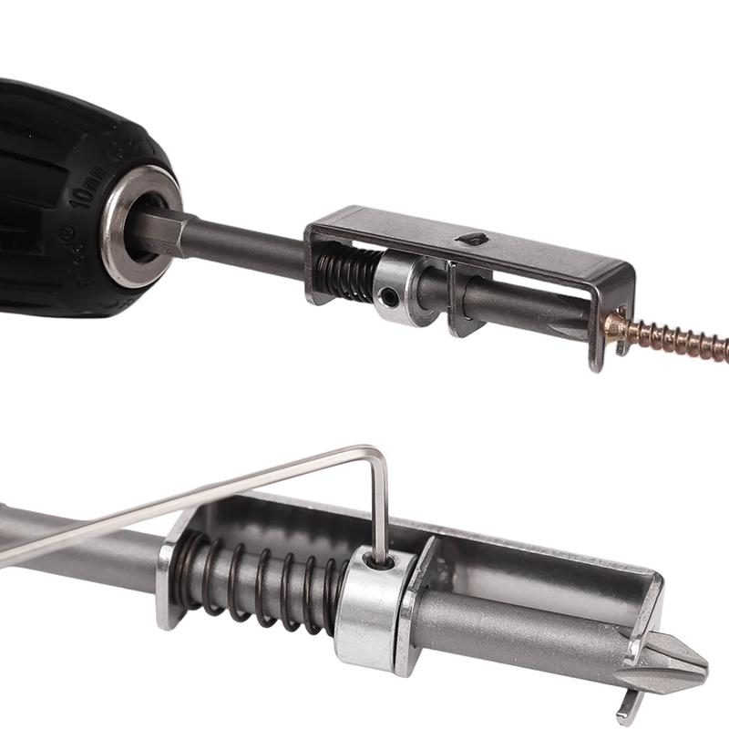 Spring-loaded Screw Holder Drill Bit Anti-drop Screwdriver Bit Fixing Clamp Set, Suitable For Electricians And Home DIY Repairs.