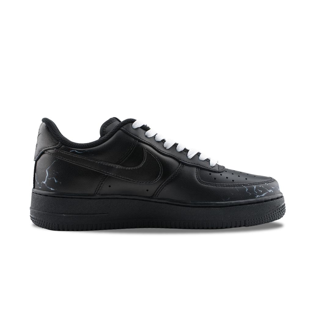 Nike Air Force 1 Heart Pounding Scream Abrasion Resistant Low Top Skateboard Shoes Unisex Black White CW2288-001(Team626-)