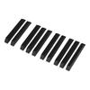 10 st Pianoklaviaturtangenttoppar Pianoreparation Svarta tangenter Plast Pianotangenttoppar Ersättningstangent Pianoreparationsdelar Hållbara