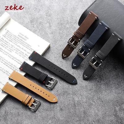 Matte Leather Watch Band Quick Release Watch Strap 18mm 20mm 22mm Waterproof PU Leather Wristband Men's Women's Universal Bands