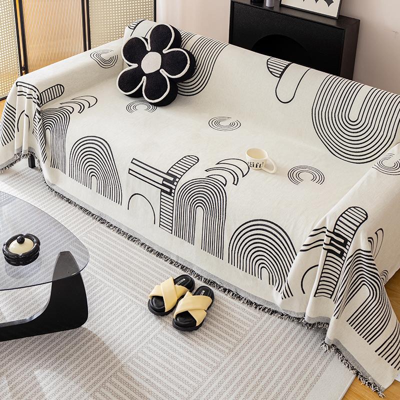 Sofaüberzug Stoff Vier Jahreszeiten Universal Mode Schlicht Sofa Kissenbezug Überzug Netzrote Sofa Vollabdeckung Handtuch Hochwertiger Sofaüberzug