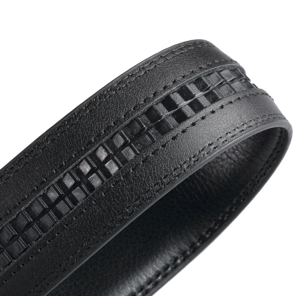 Men's Korean Style Double-Sided Genuine Leather Automatic Buckle Belt - Plus Size Waist Belt