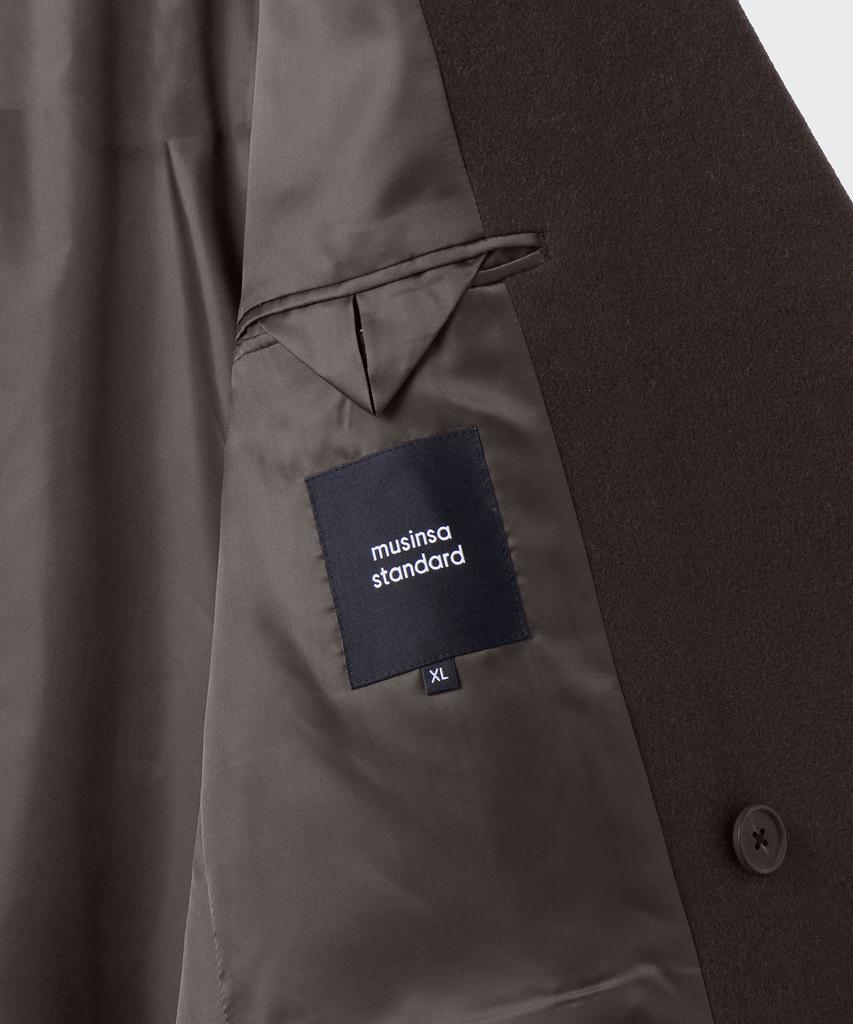 Musinsa Standard Wool Blend Big Daddy Double Maxi Coat [Baroque Brown]