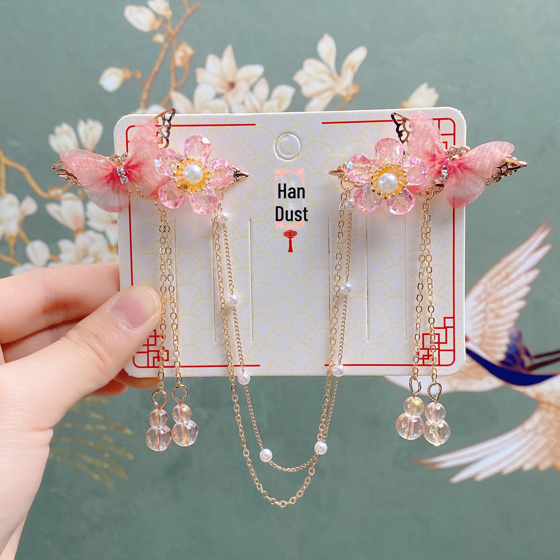 

Детские аксессуары для волос в старинном стиле Hanchen: Заколка для волос с кисточкой и цепочкой на лбу