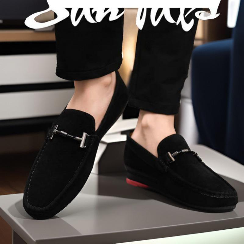 

Мужские бархатные туфли-слипоны: Осенний корейский стиль, дышащая мягкая подошва, модный большой размер 40 (Runs Small)