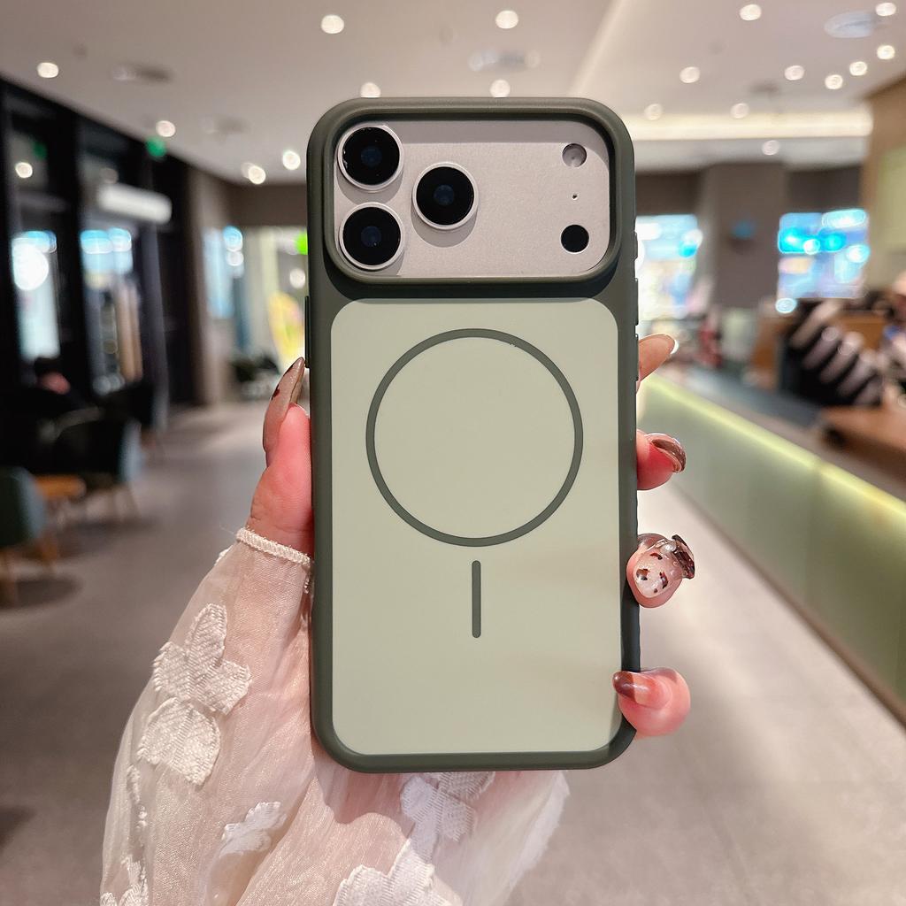 For Apple 17 Pro Max Magnetic Charging Anti-drop Protective Case Frosted Anti-Fingerprint Full Coverage