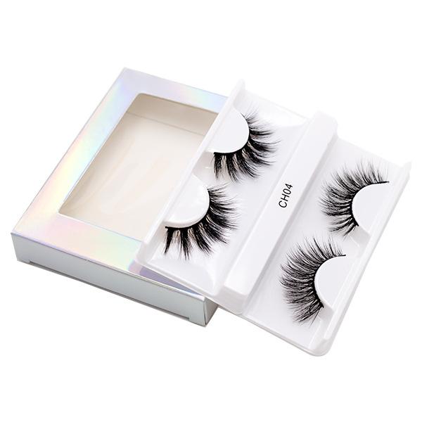 European And American 8d Chemical Fiber False Eyelashes 2 Pairs Multi -Layer Three -Dimensional Dense Natural Cross -Grafted Eyelashes