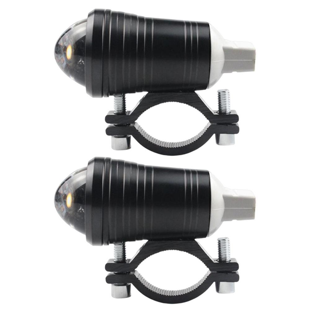 

Мотоциклетный светодиодный фонарь 2 шт. прожектор светодиодный вспомогательный противотуманный фонарь в сборе дальнего света для мотоцикла автомобиля грузовика внедорожника квадроцикла чёрный