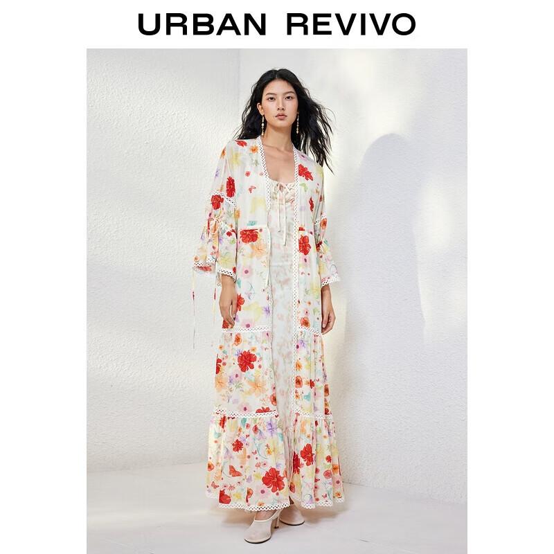 

UR Zhong Chuxi Collection Цветочный курортный длинный жакет L